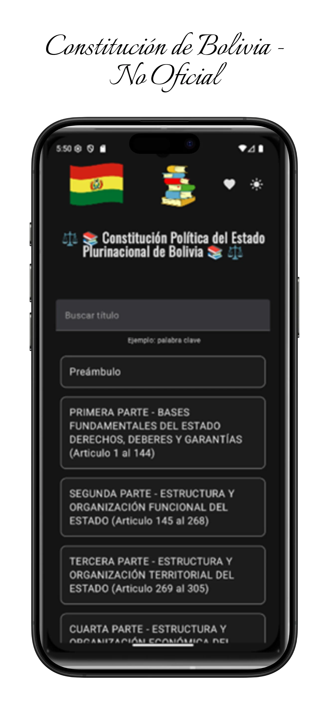 Constitución de Bolivia screenshot