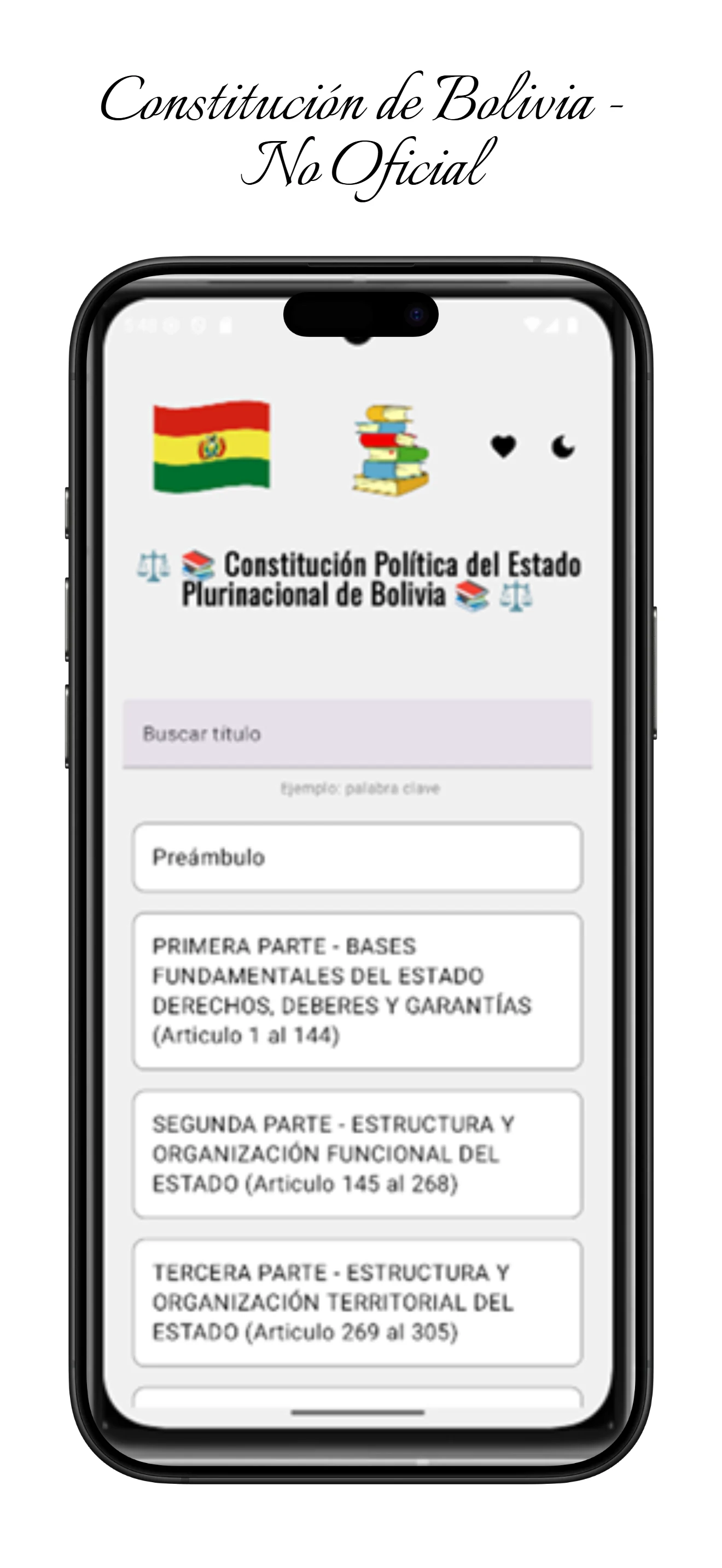Constitución de Bolivia screenshot
