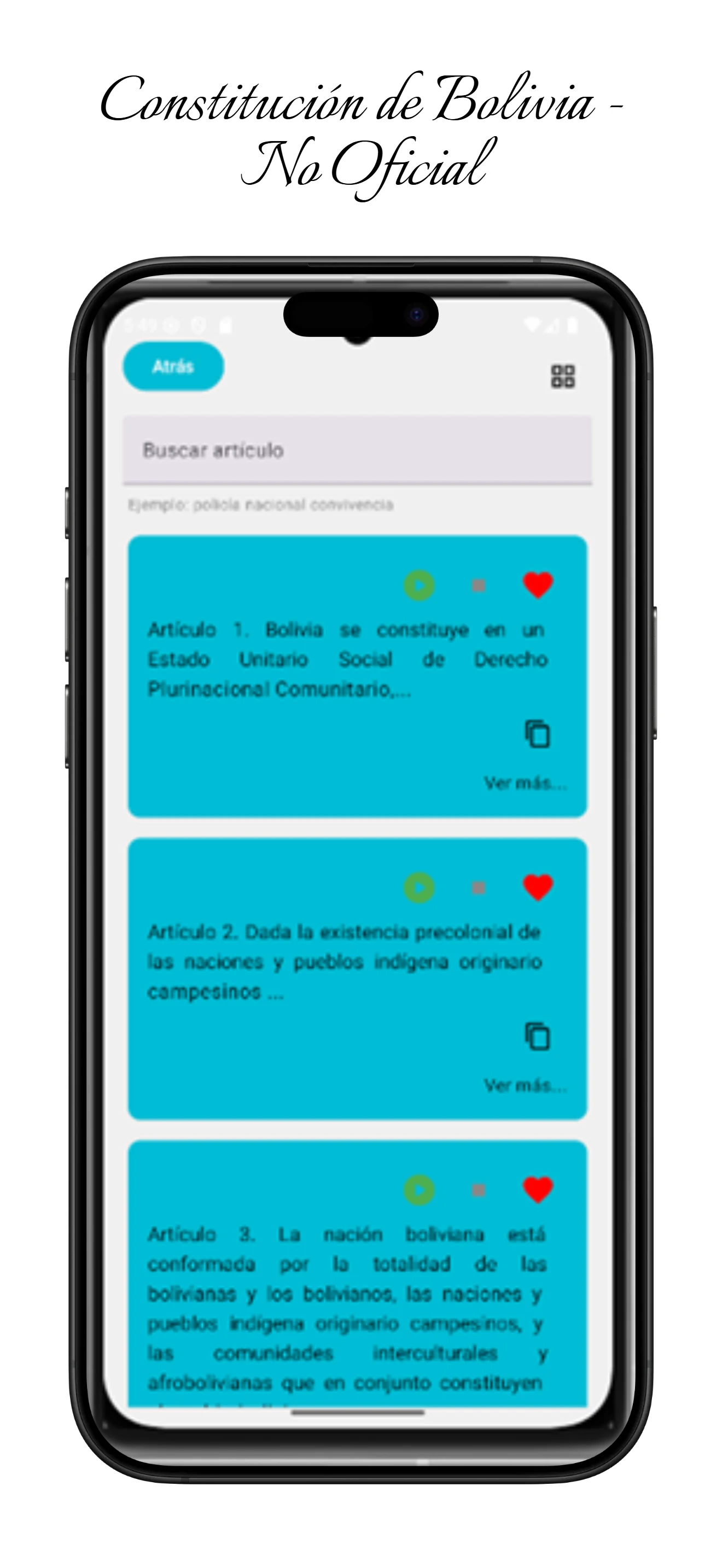 Constitución de Bolivia screenshot